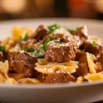 Beef and Bowtie Pasta
