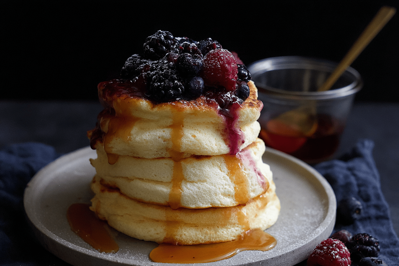 Fluffy Japanese Soufflé Pancakes