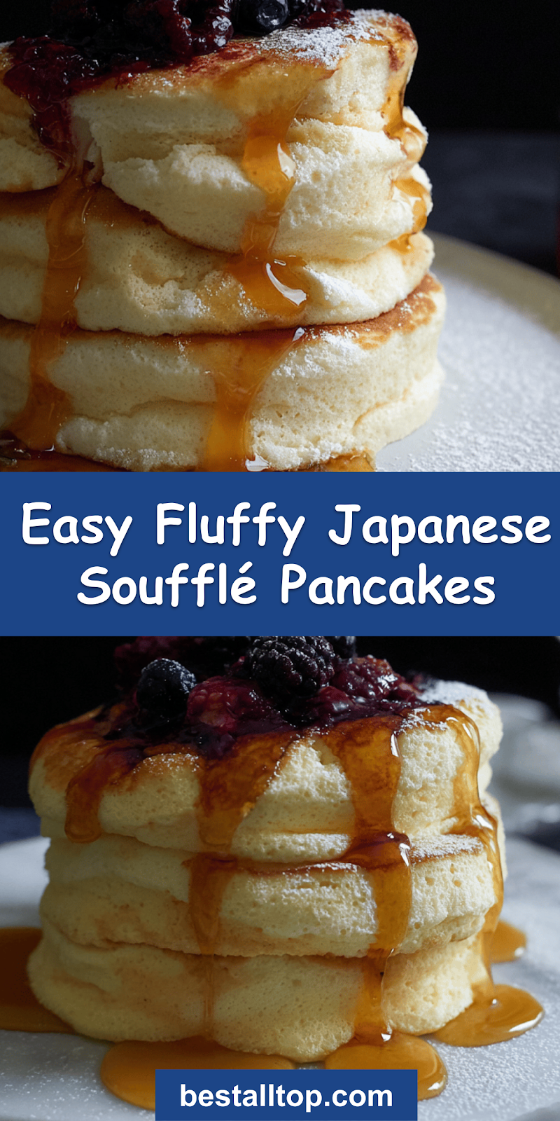 Fluffy Japanese Soufflé Pancakes