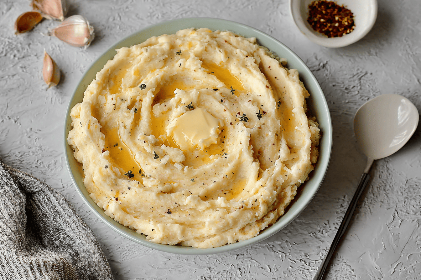 Brown Butter Garlic Mashed Potatoes