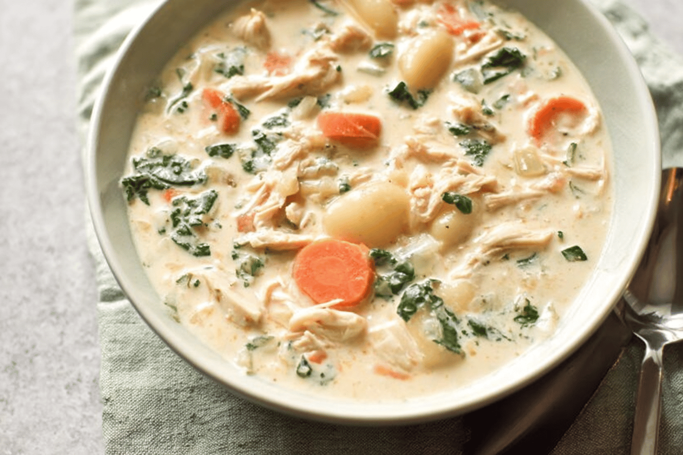 Creamy Crockpot Chicken Gnocchi Soup