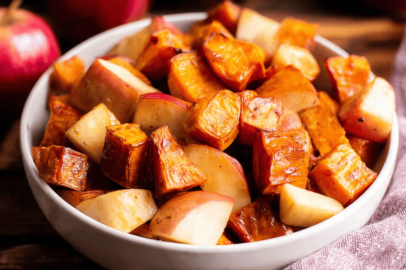 Roasted Sweet Potatoes and Apples