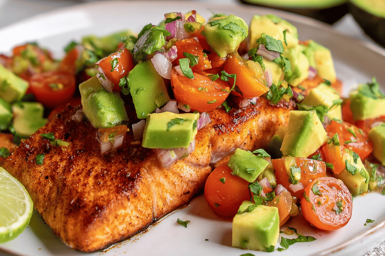 Salmon with Avocado Salsa