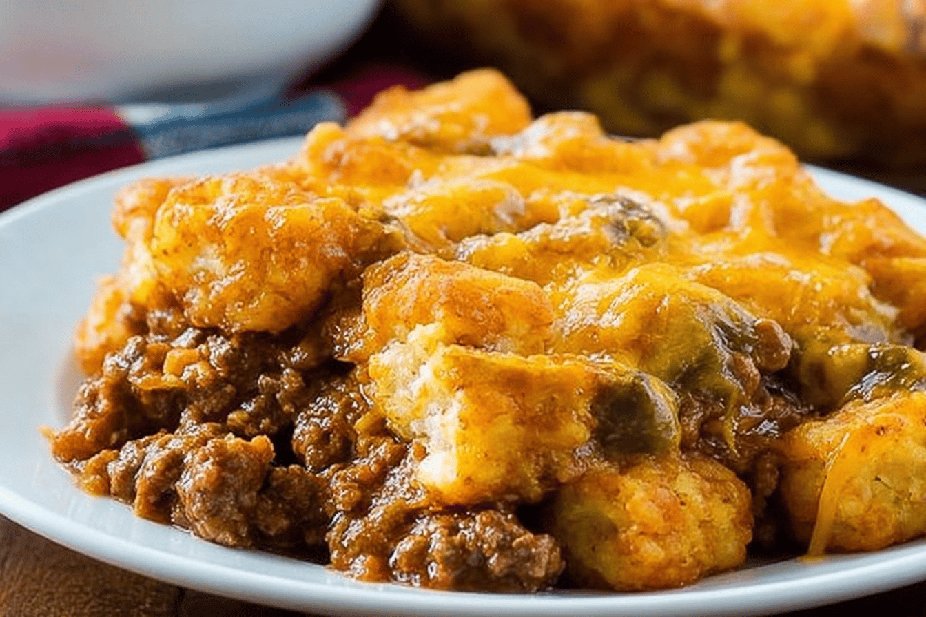 Sloppy Joe Tater Tot Casserole