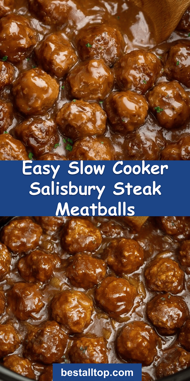 Crock Pot Salisbury Steak Meatballs