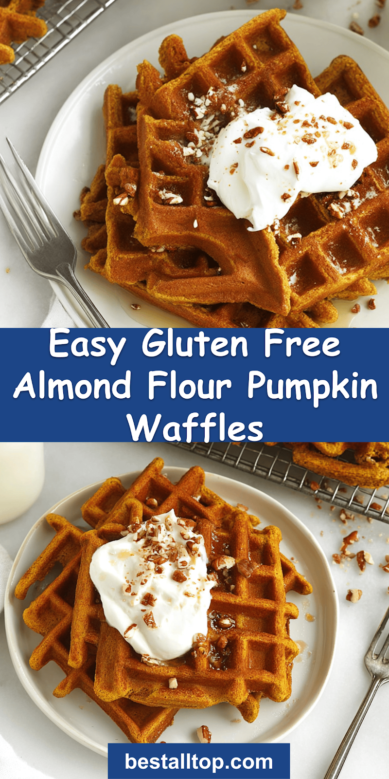 Gluten Free Almond Flour Pumpkin Waffles