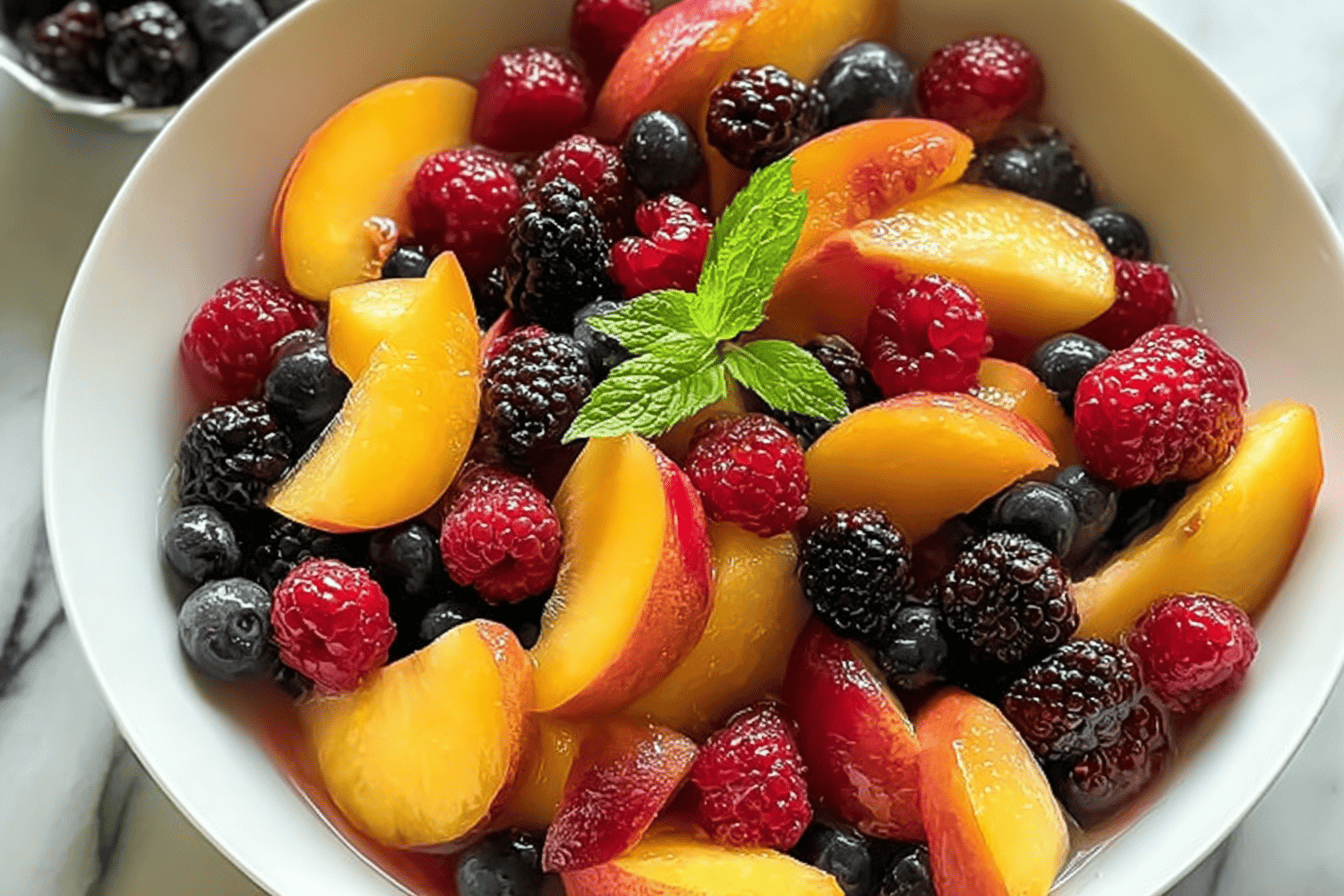 Peach Berry Fruit Salad