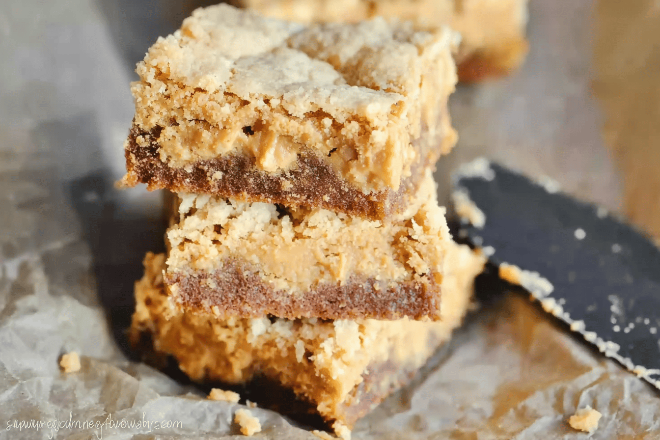 Chewy Peanut Butter Brownies