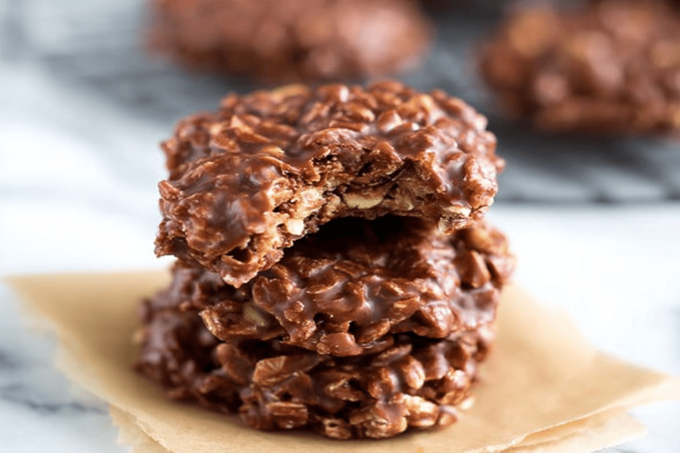 Chocolate Peanut Butter No Bake Cookies