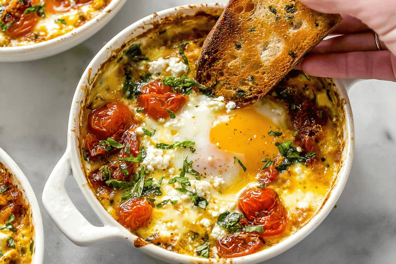Mediterranean Baked Feta Eggs