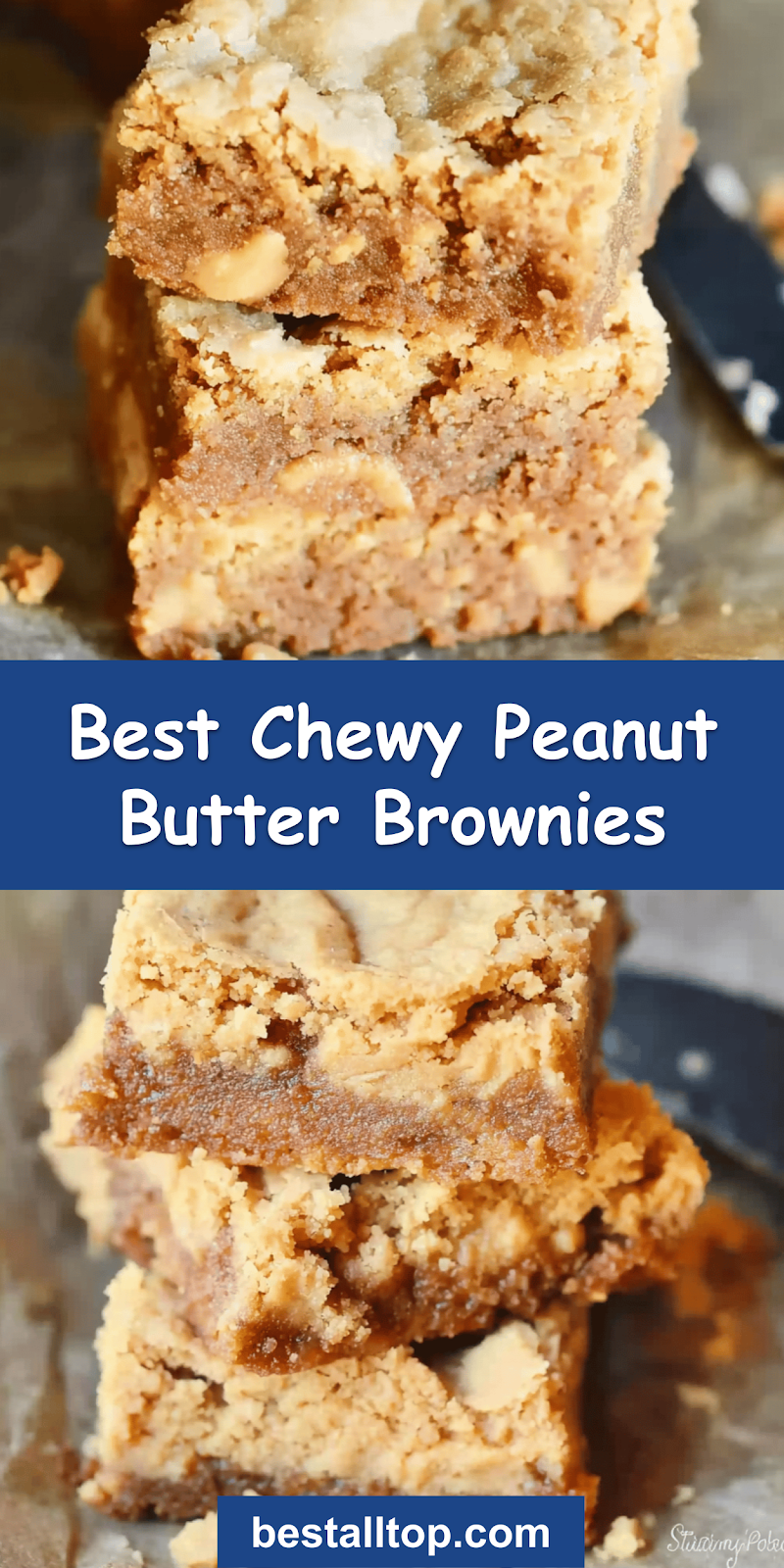 Chewy Peanut Butter Brownies