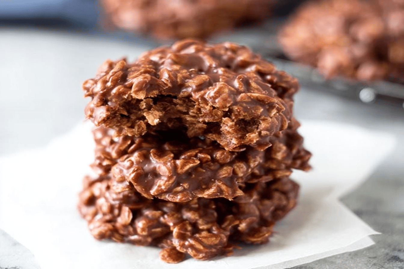Chocolate Peanut Butter No Bake Cookies