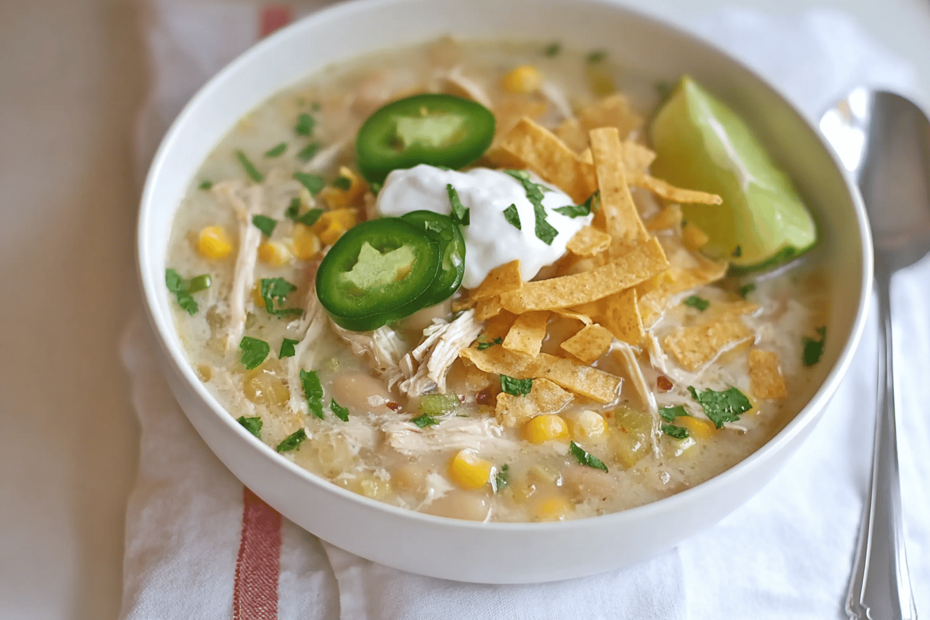 Crockpot White Chicken Chili Soup