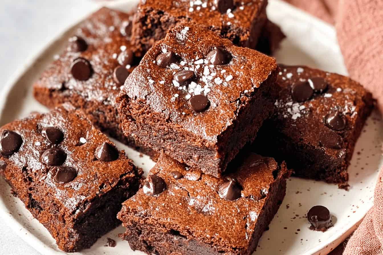 Fudgy Flourless Paleo Chocolate Chunk Brownies