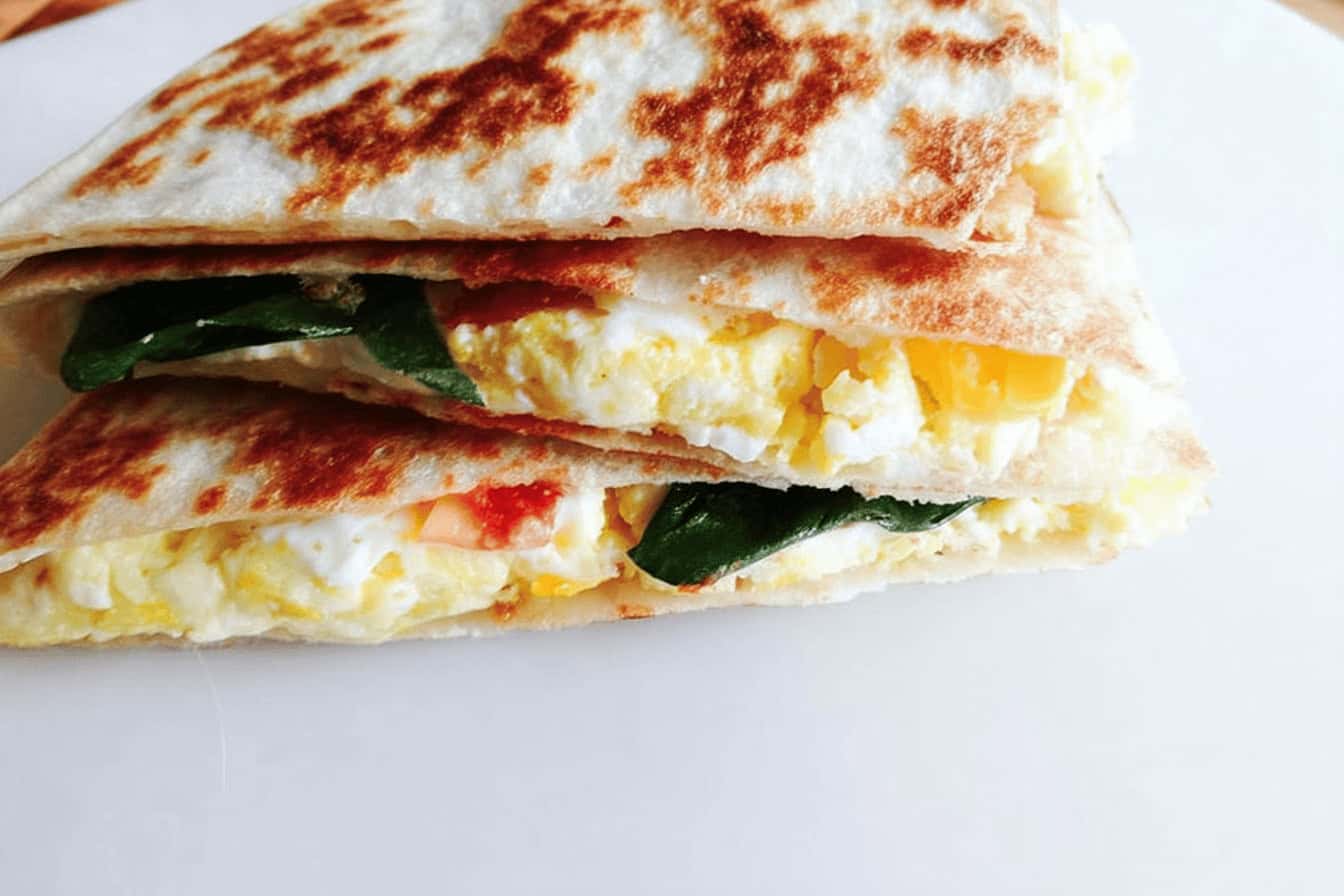 Mediterranean Breakfast Quesadilla