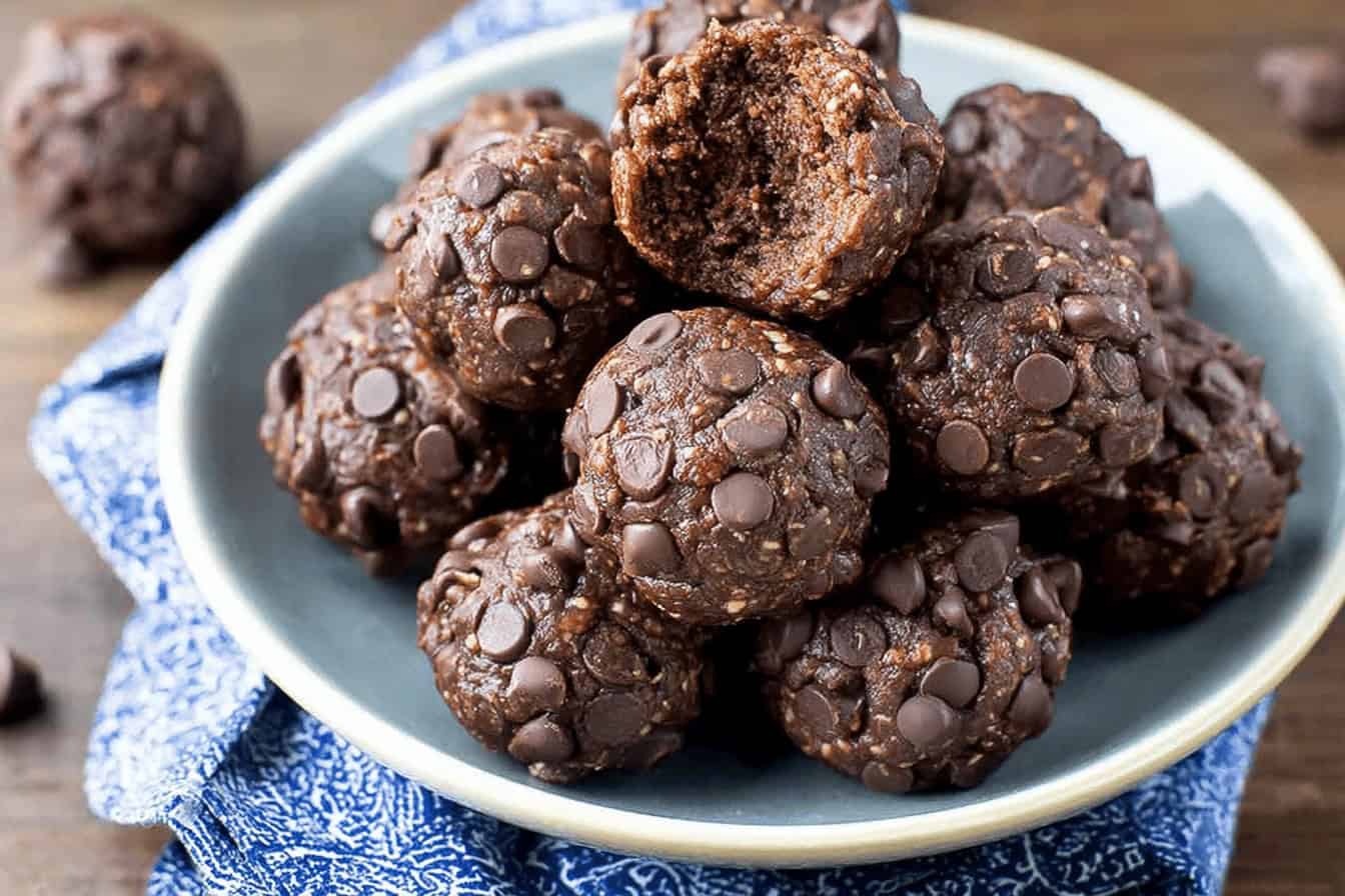 No-Bake Brownie Protein Bites