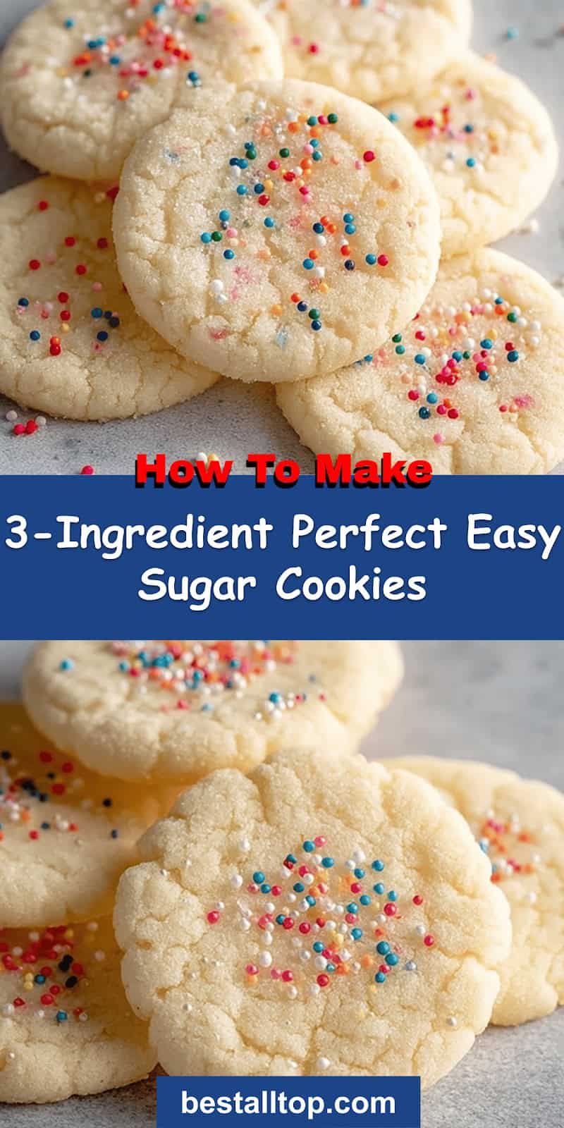 3-Ingredient Easy Sugar Cookies
