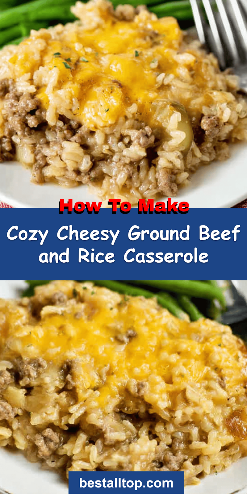 Cheesy Ground Beef and Rice Casserole