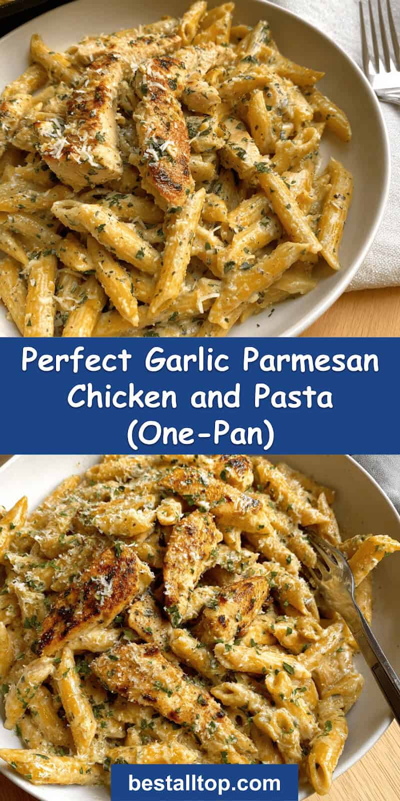 Garlic Parmesan Chicken and Pasta (One-Pan)