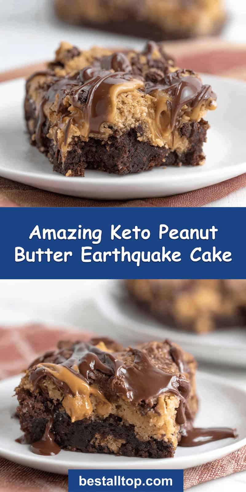 Keto Peanut Butter Earthquake Cake