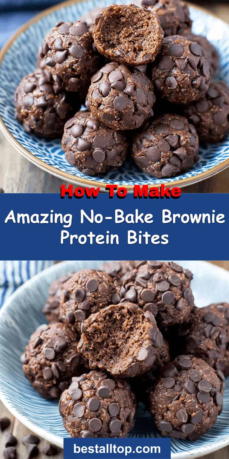 No-Bake Brownie Protein Bites