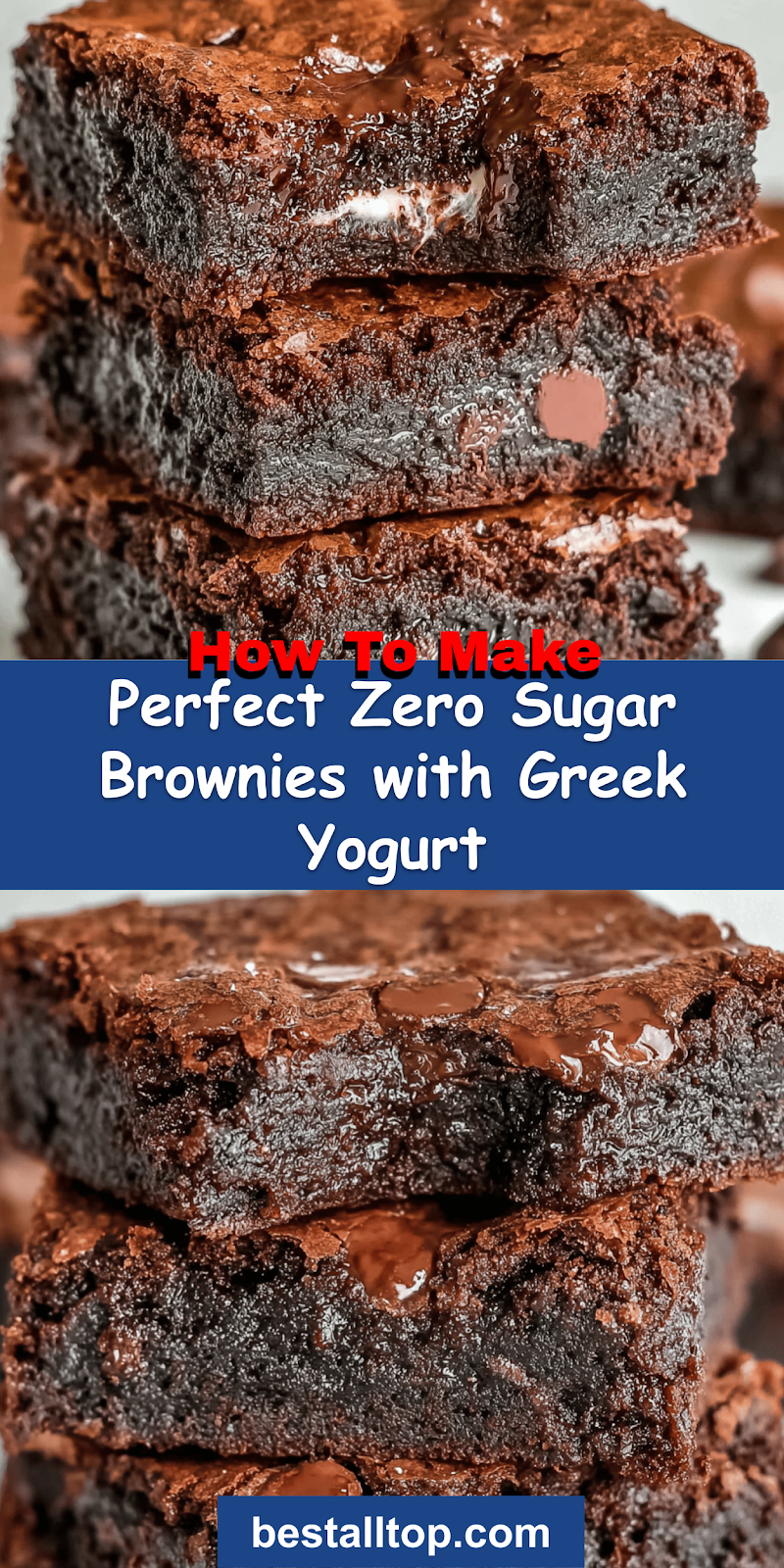 Zero Sugar Brownies with Greek Yogurt