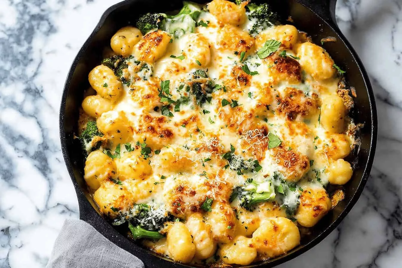 30 Minute One Pan Broccoli Gnocchi