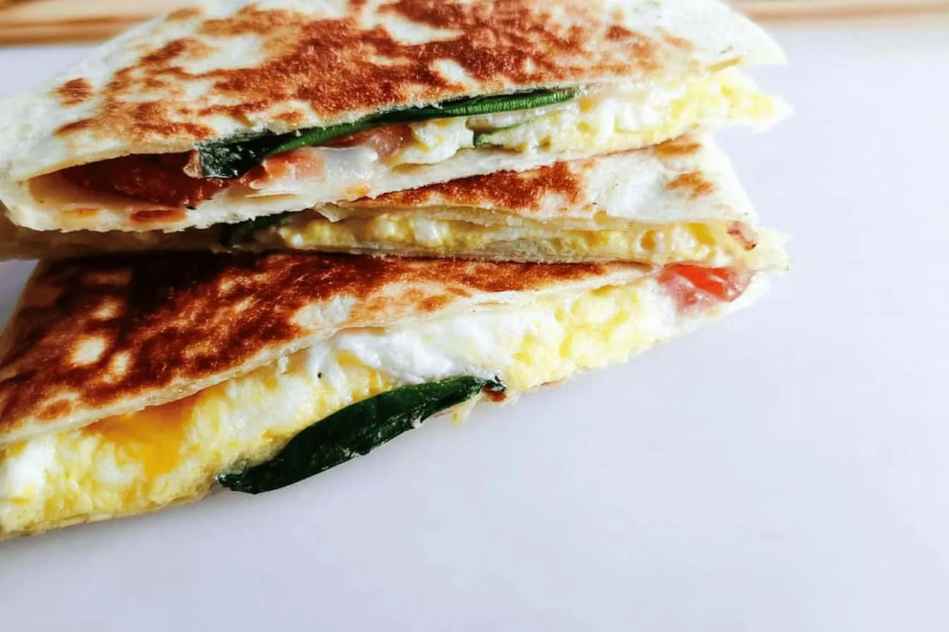 Mediterranean Breakfast Quesadilla