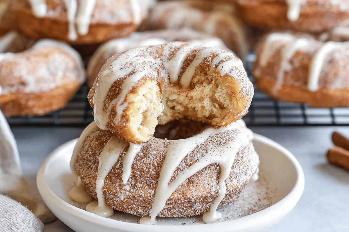 Air Fryer Cinnamon Roll Donuts