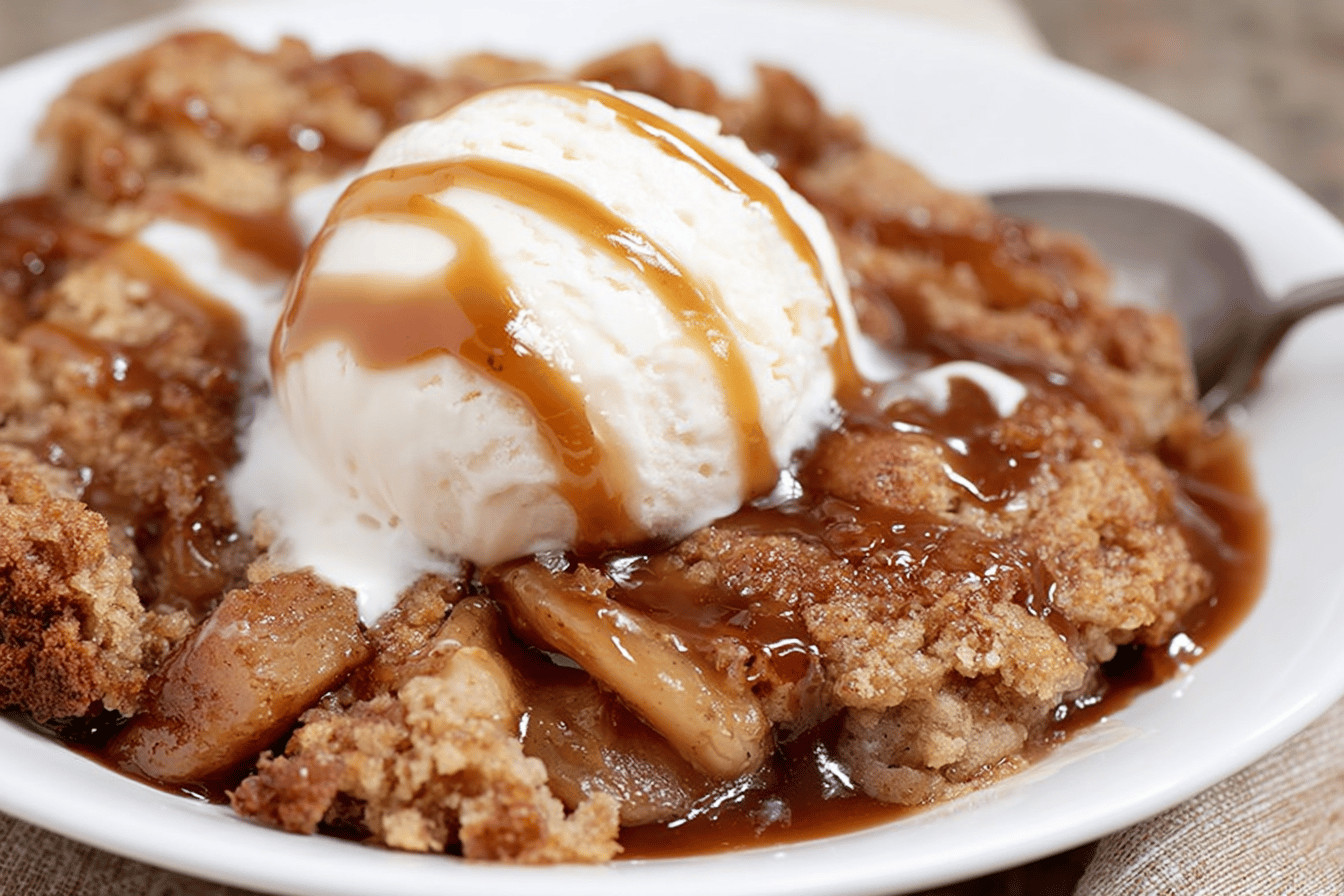 Banana Caramel Cobbler