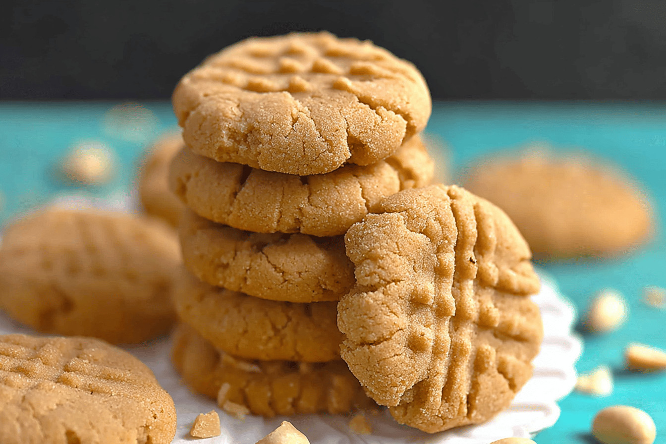 Eggless Peanut Butter Cookies