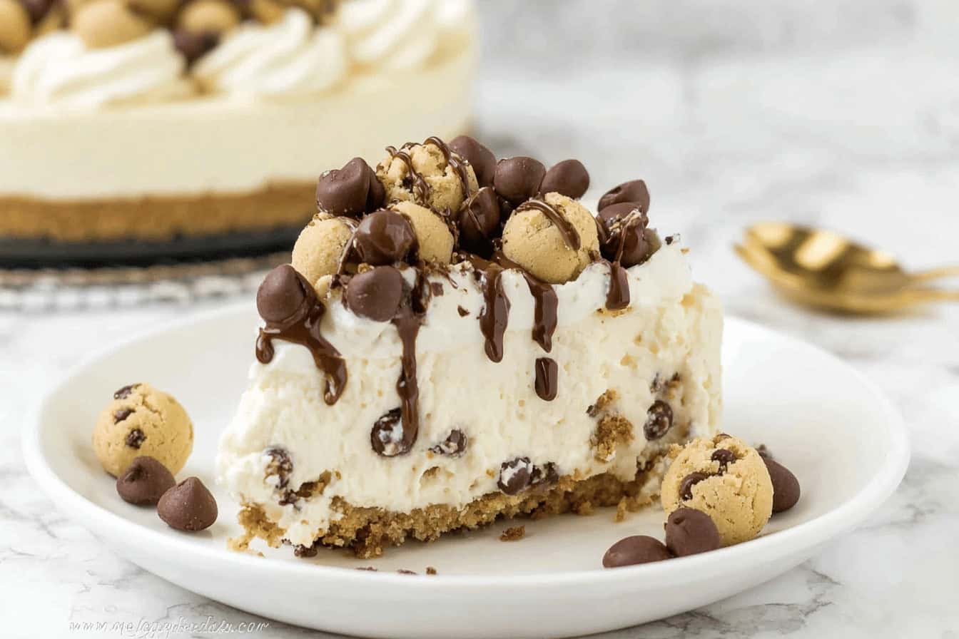 No-Bake Cookie Dough Cheesecake