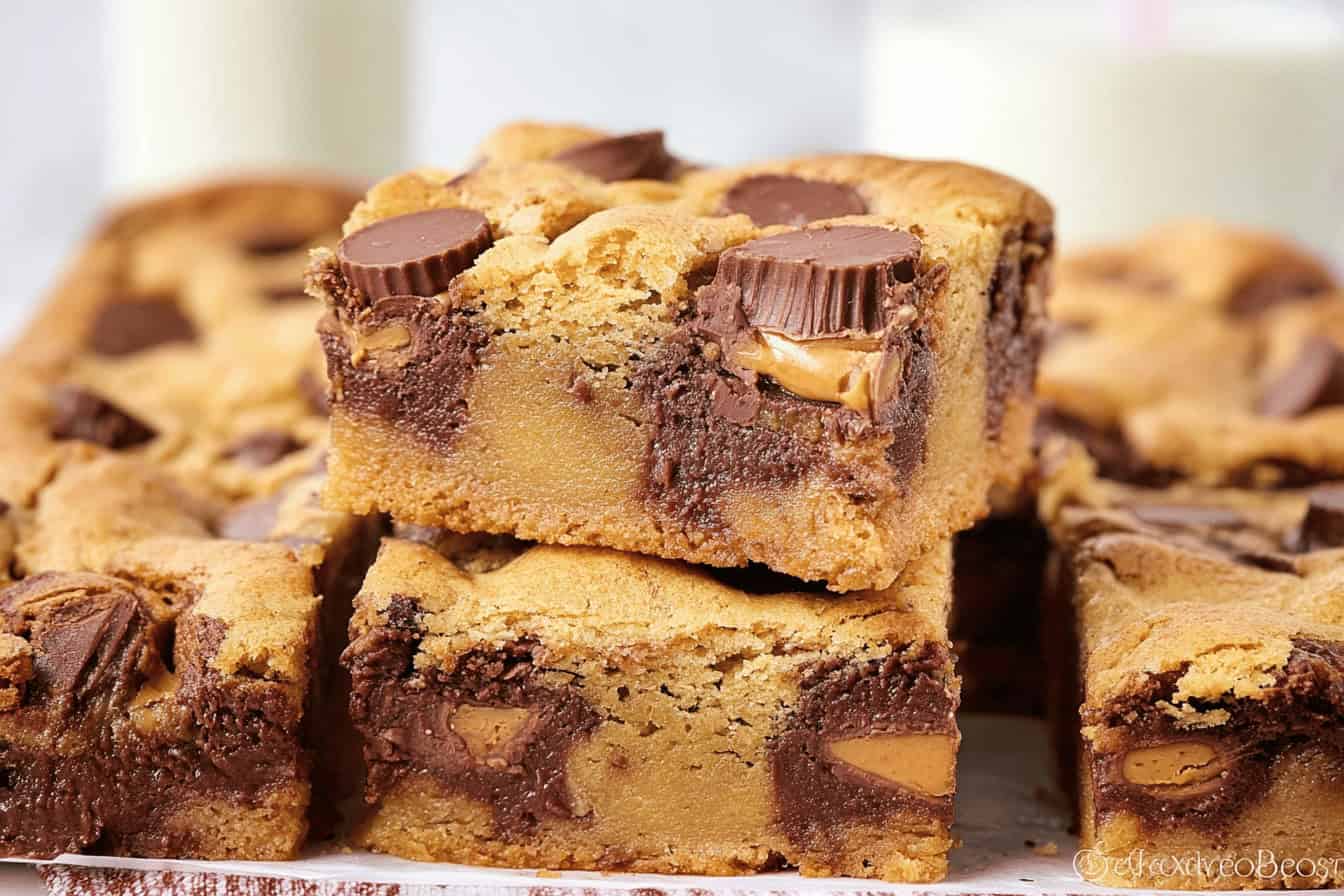 Peanut Butter Cup Cookie Bars
