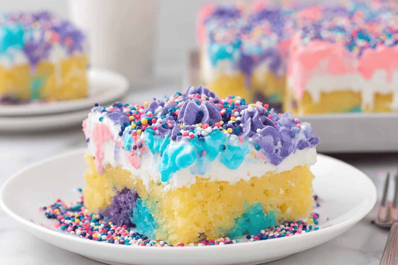 Unicorn Poke Cake