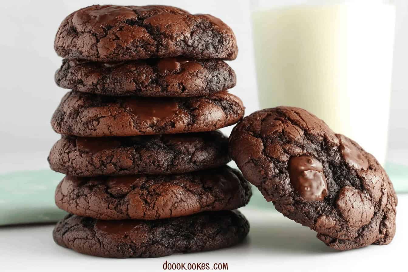  double chocolate brownie cookies