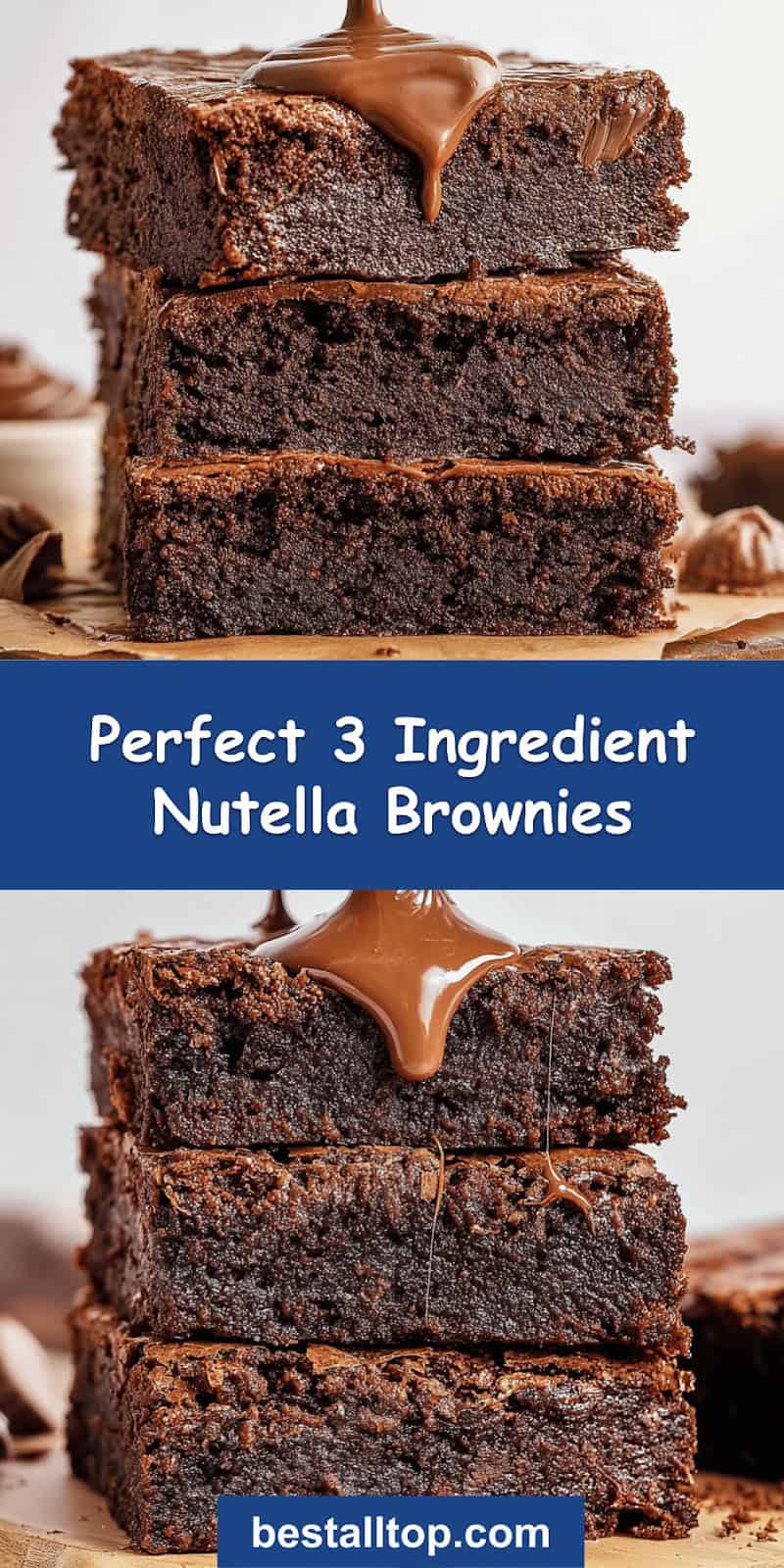 3 Ingredient Nutella Brownies