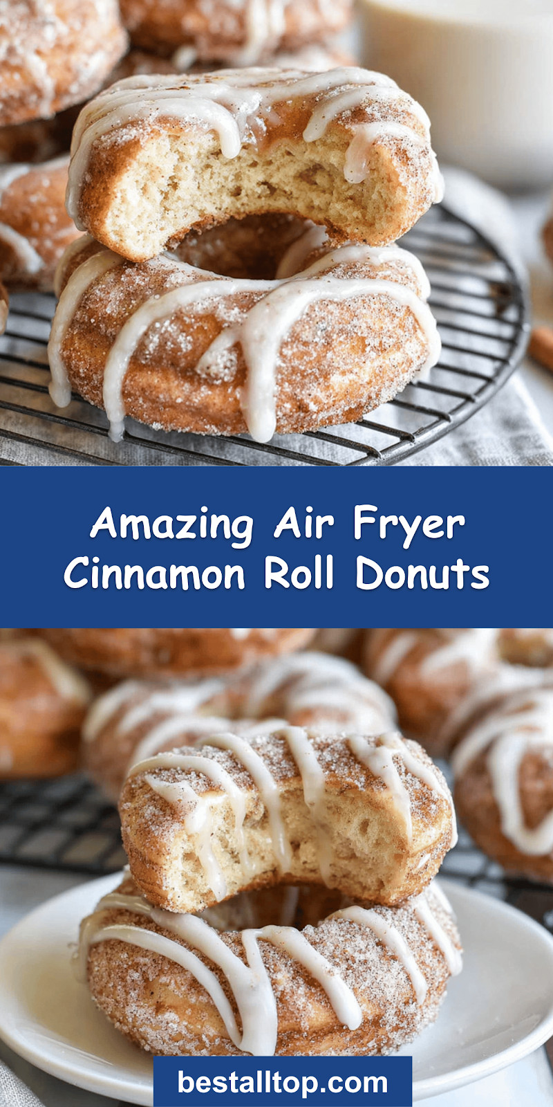 Air Fryer Cinnamon Roll Donuts