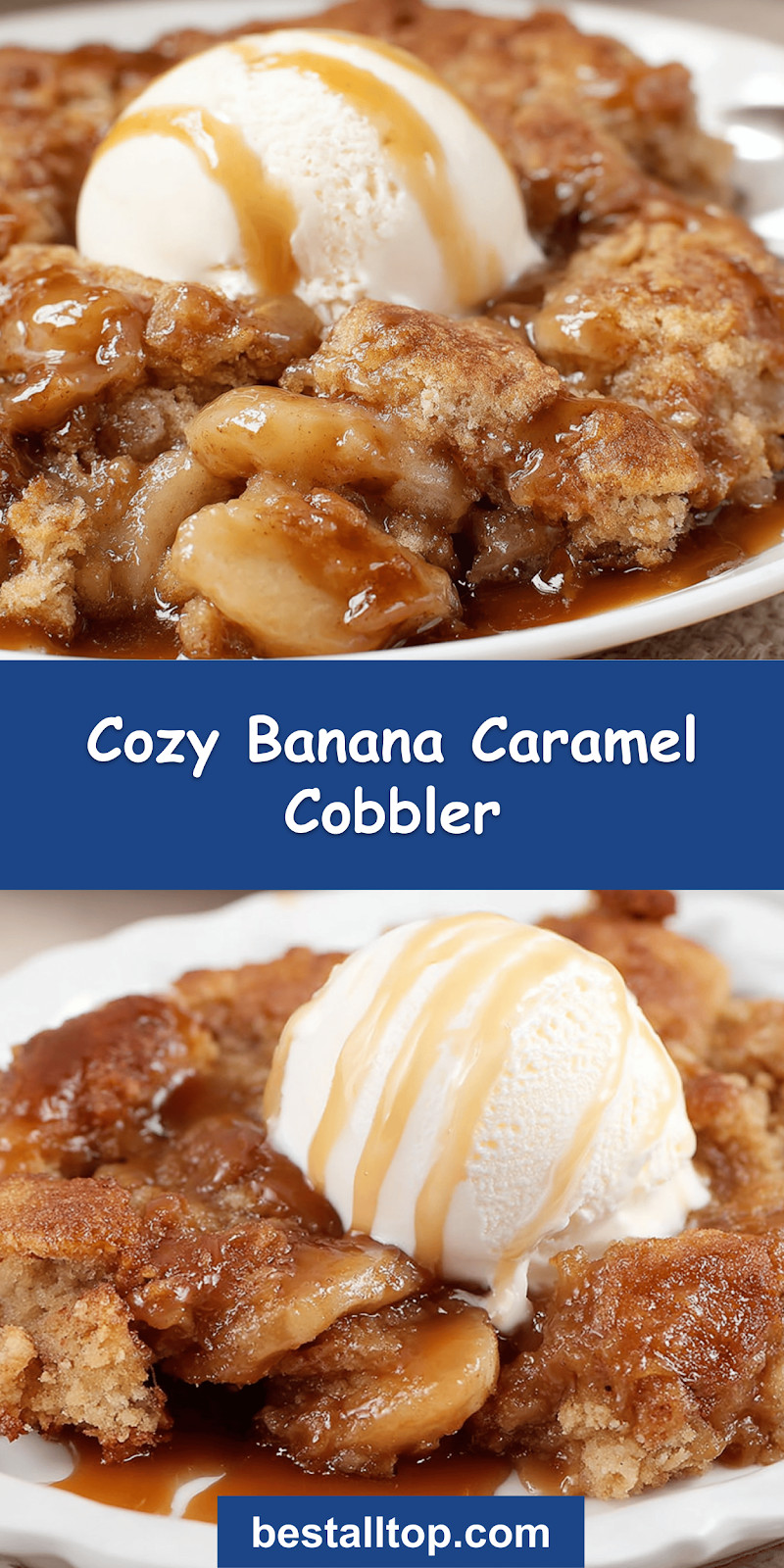 Banana Caramel Cobbler