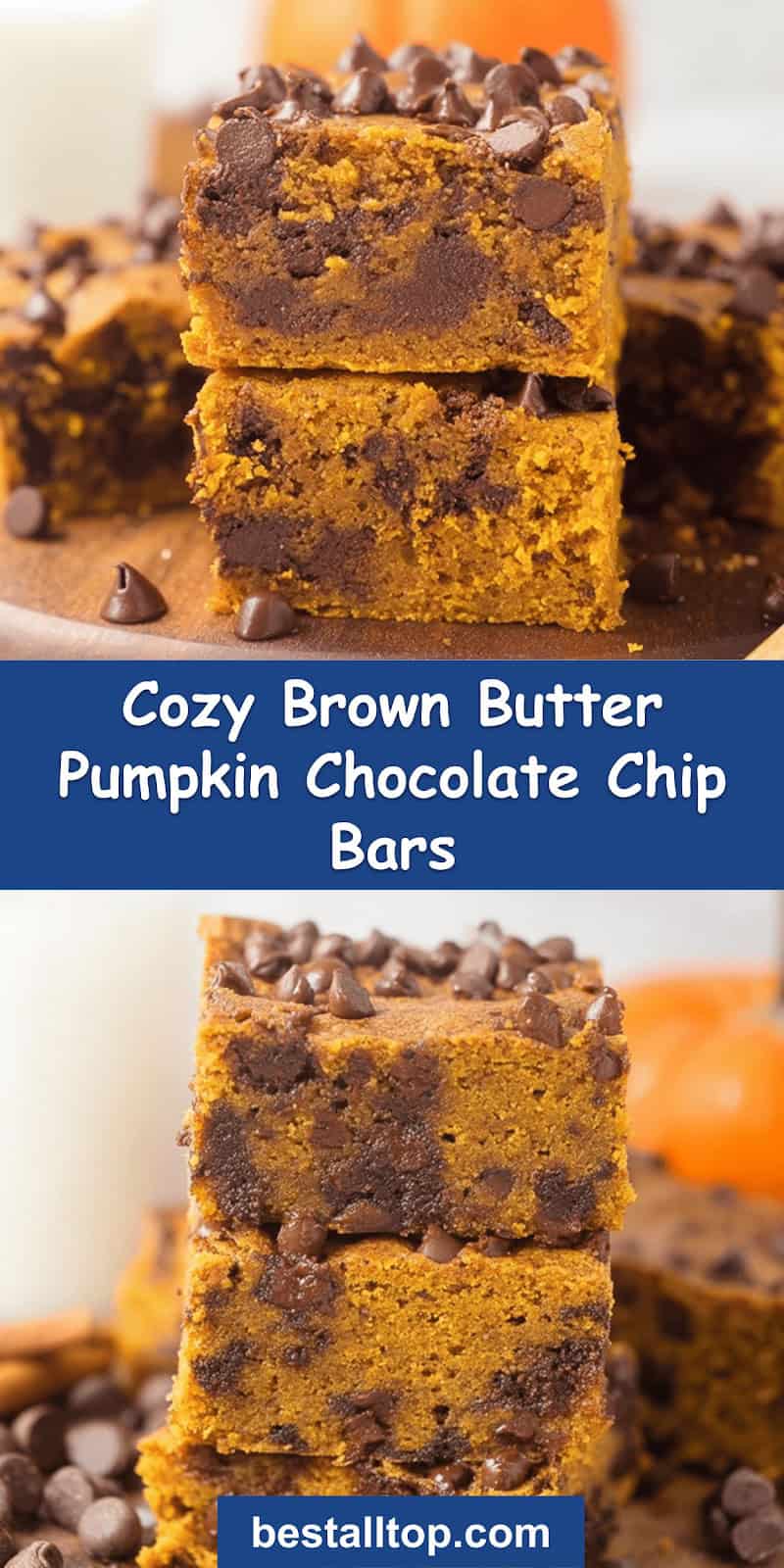 Brown Butter Pumpkin Chocolate Chip Bars