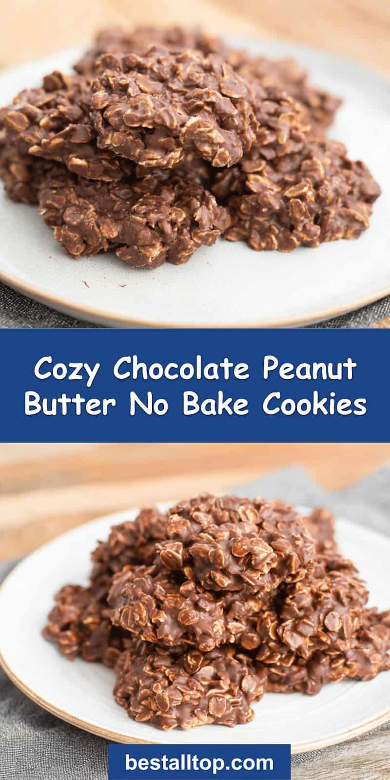 Chocolate Peanut Butter No Bake Cookies