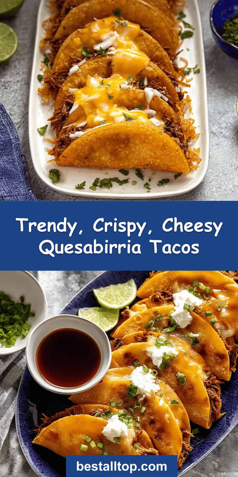 Crispy, Cheesy Quesabirria Tacos