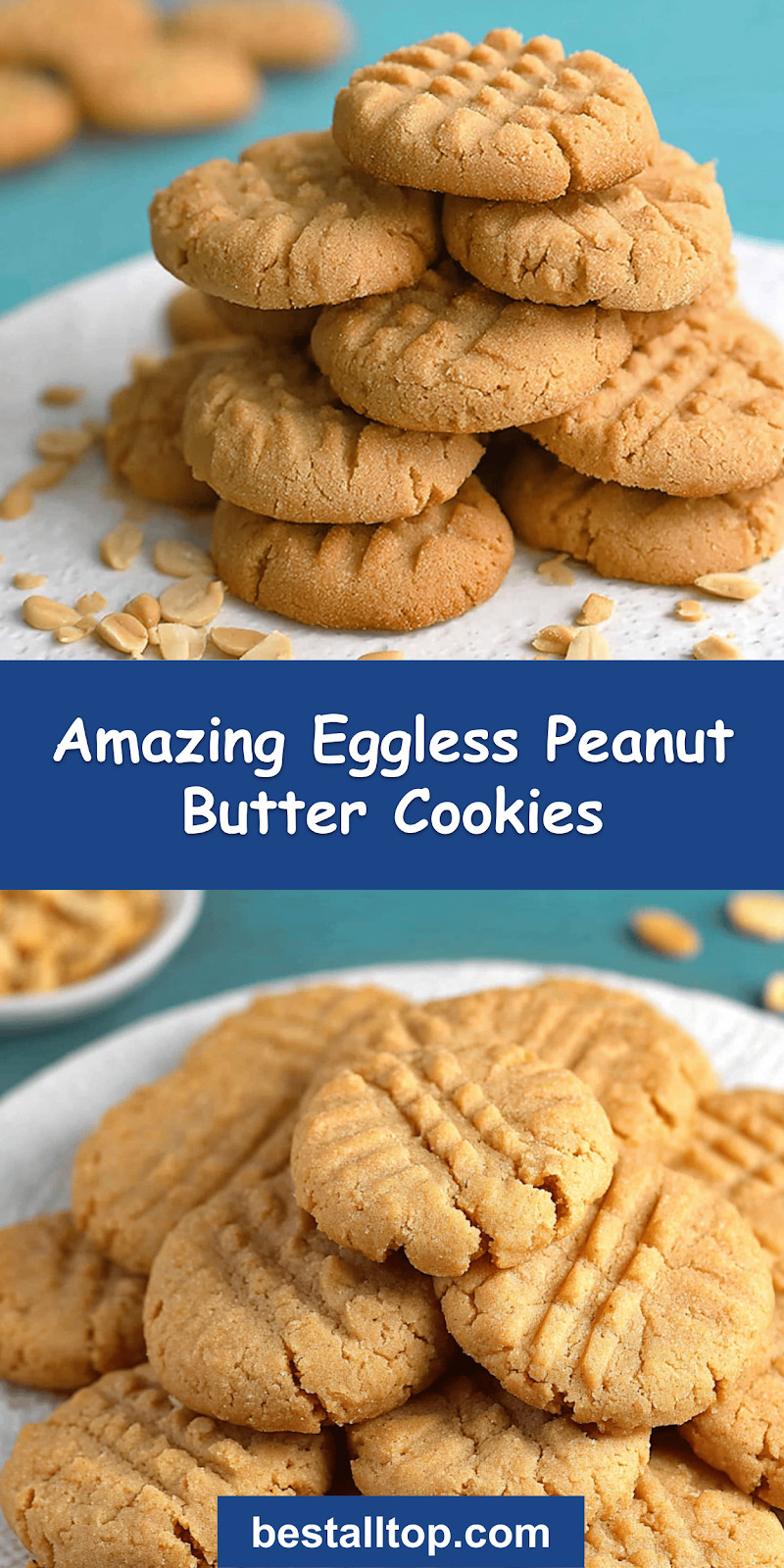 Eggless Peanut Butter Cookies