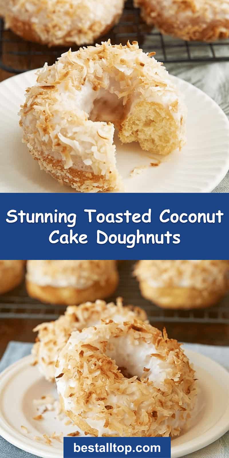 Toasted Coconut Cake Doughnuts