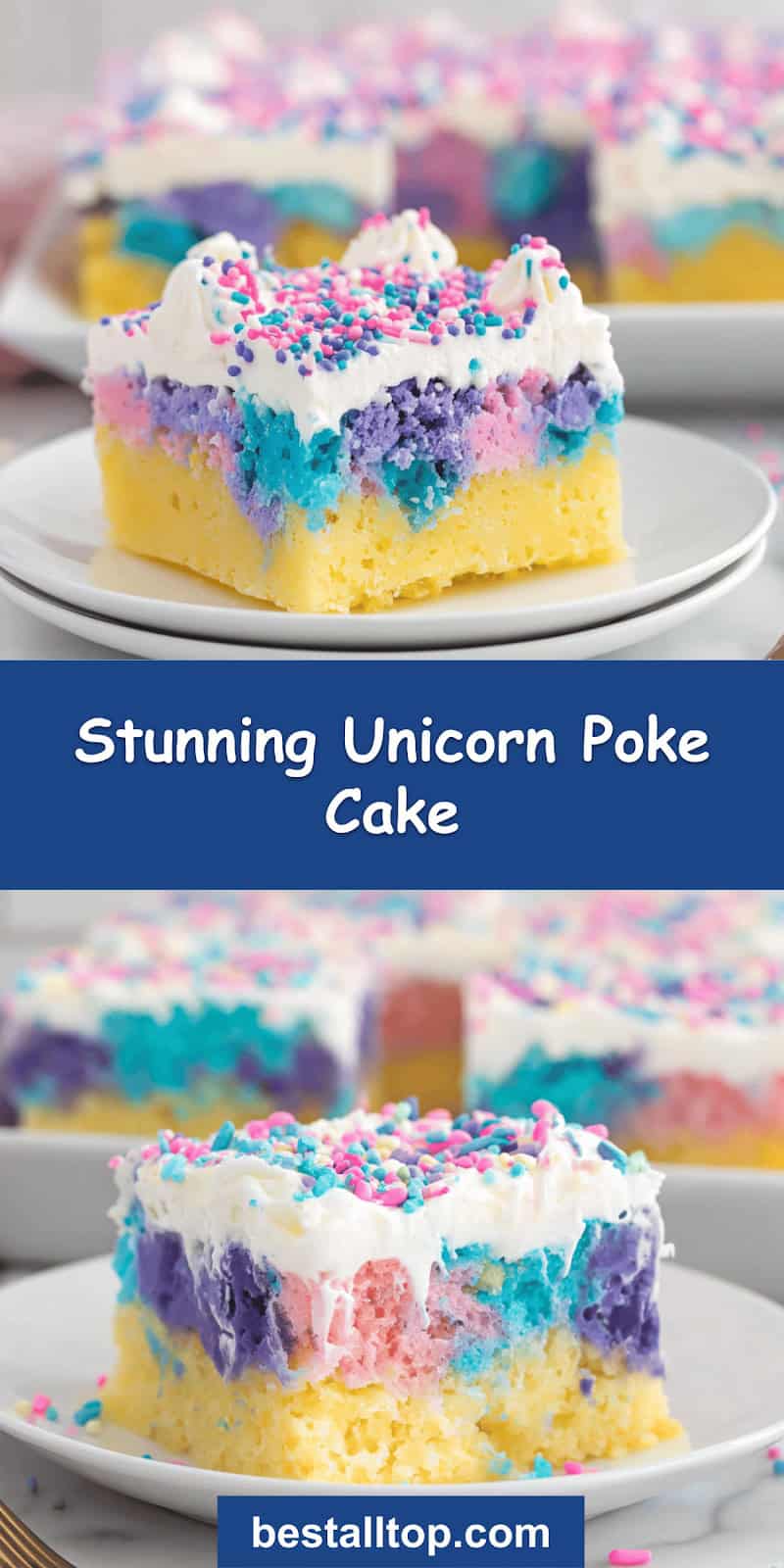 Unicorn Poke Cake