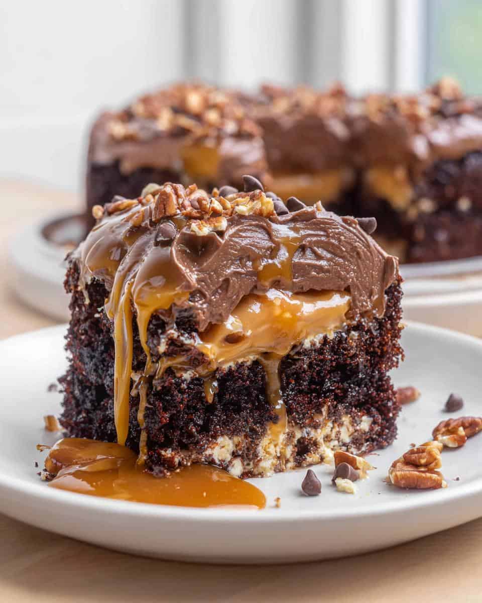 Turtle Poke Cake - detail 2