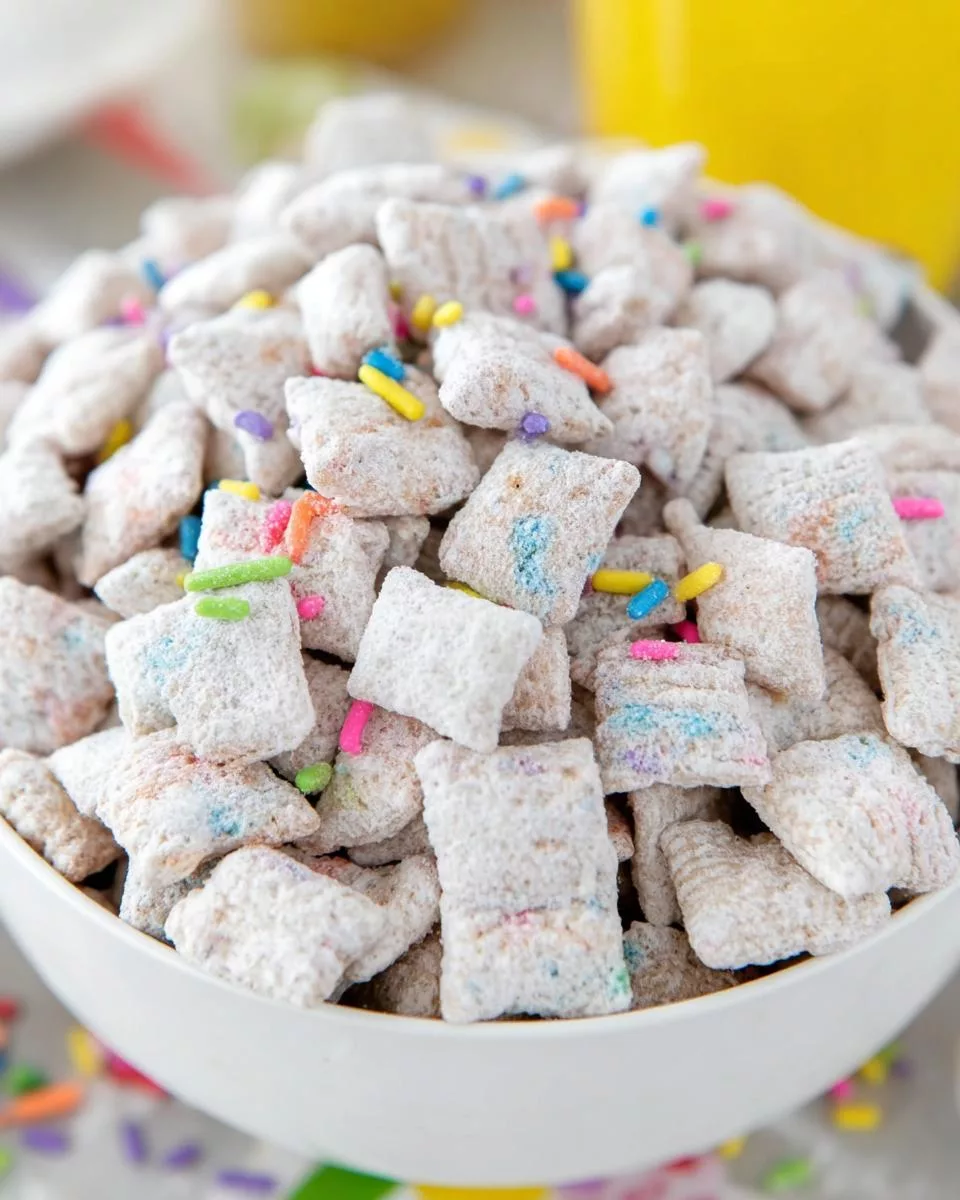 Cake Batter Puppy Chow