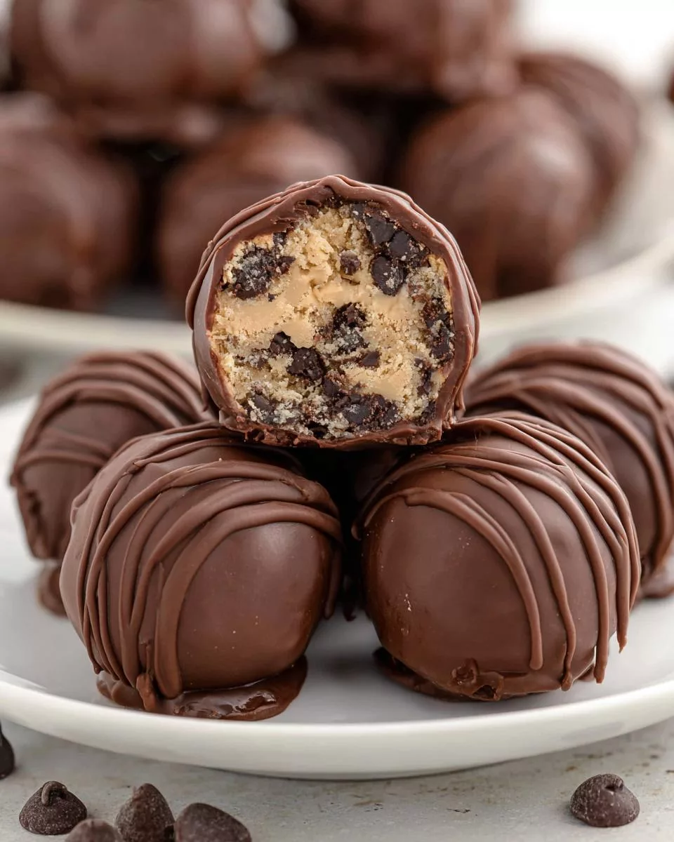 Chocolate Chip Cookie Dough Brownie Bombs - detail 1