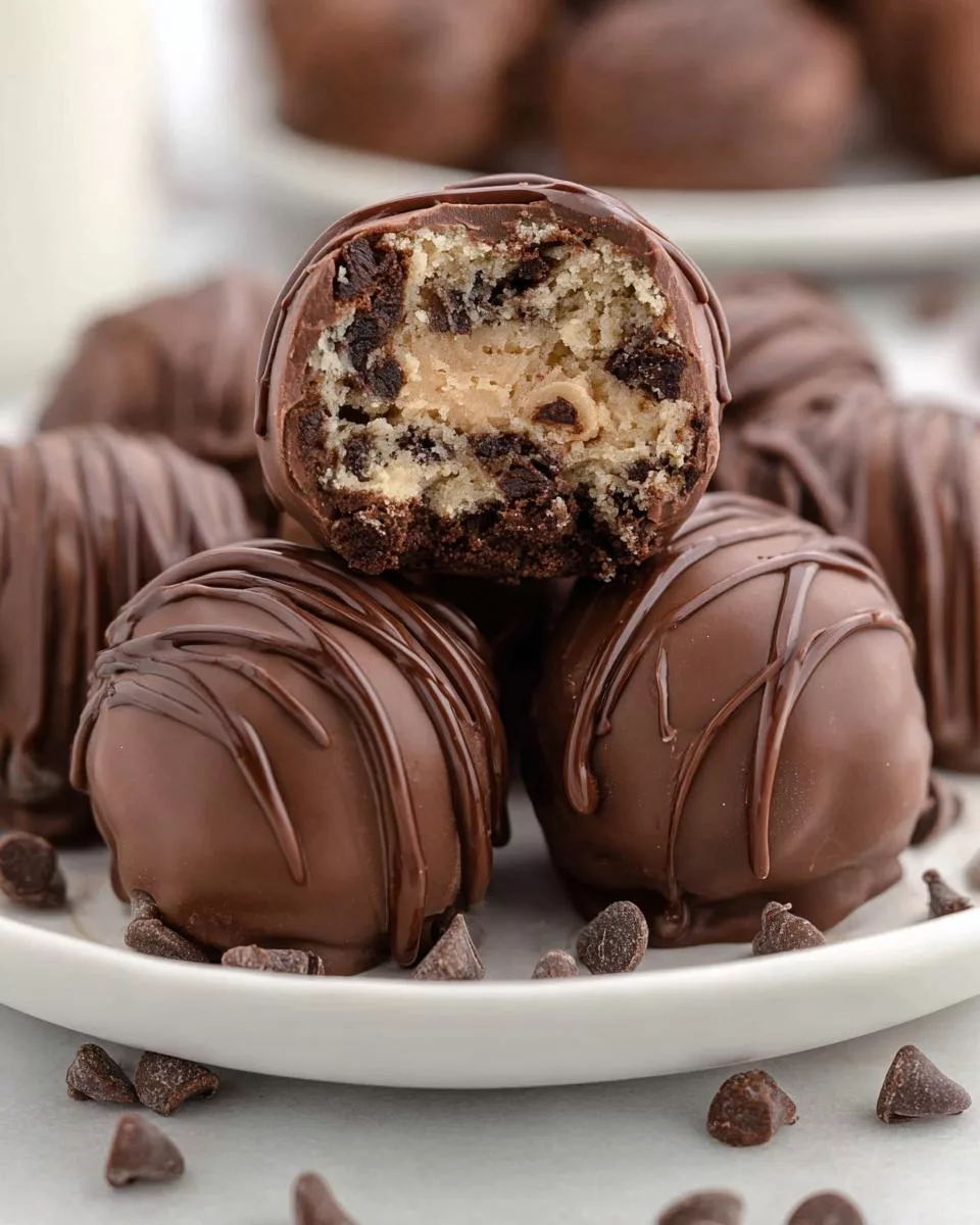 Chocolate Chip Cookie Dough Brownie Bombs - detail 2