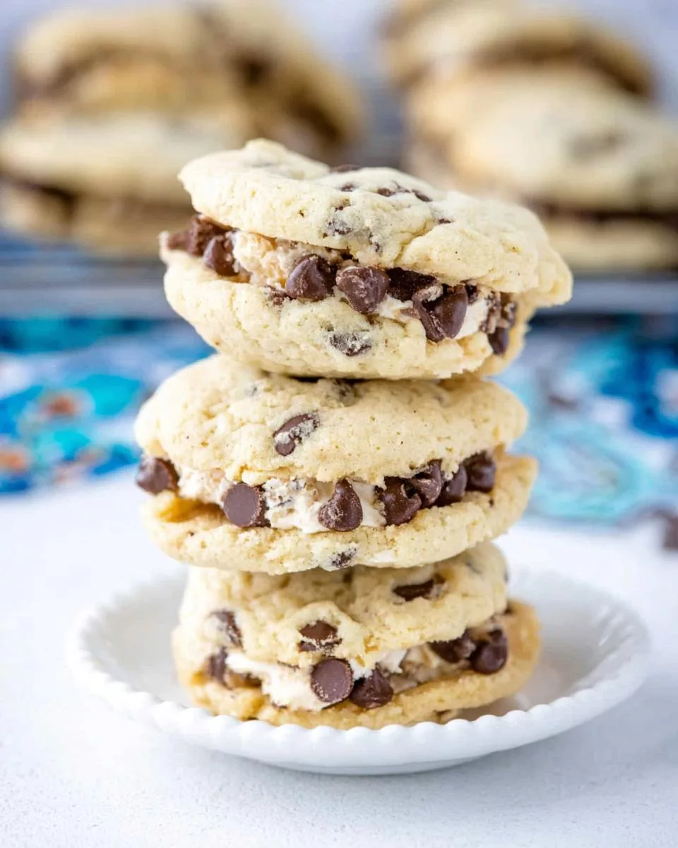 Chocolate Chip Cookie Dough Sandwich Cookies - detail 1