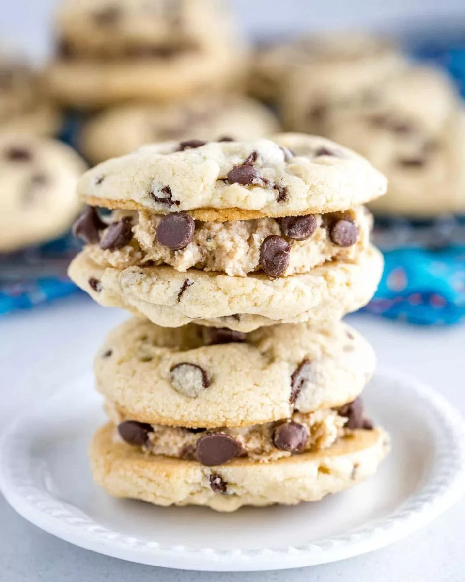 Chocolate Chip Cookie Dough Sandwich Cookies - detail 2